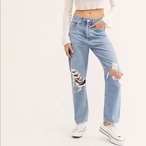 NWT Agolde 90s high rise loose fit denim fall out